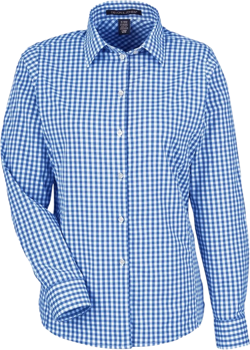Women's CrownLux Performance Gingham Dress Shirt