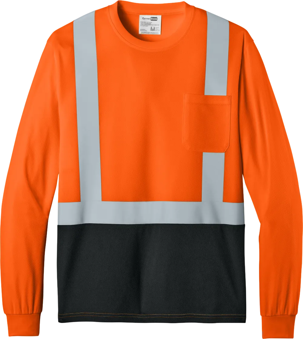 ANSI 107 Class 2 Long Sleeve Mesh Blocked Tee