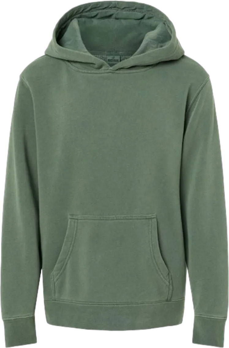 Youth Midweight Pigment-Dyed Hooded Sweatshirt
