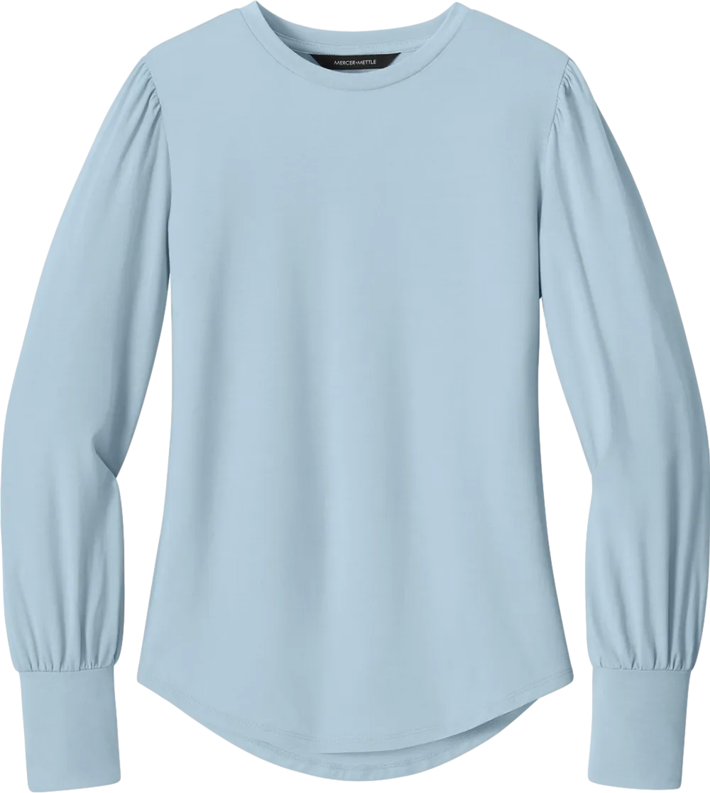 Women's Stretch Jersey Long Sleeve Blouson Top