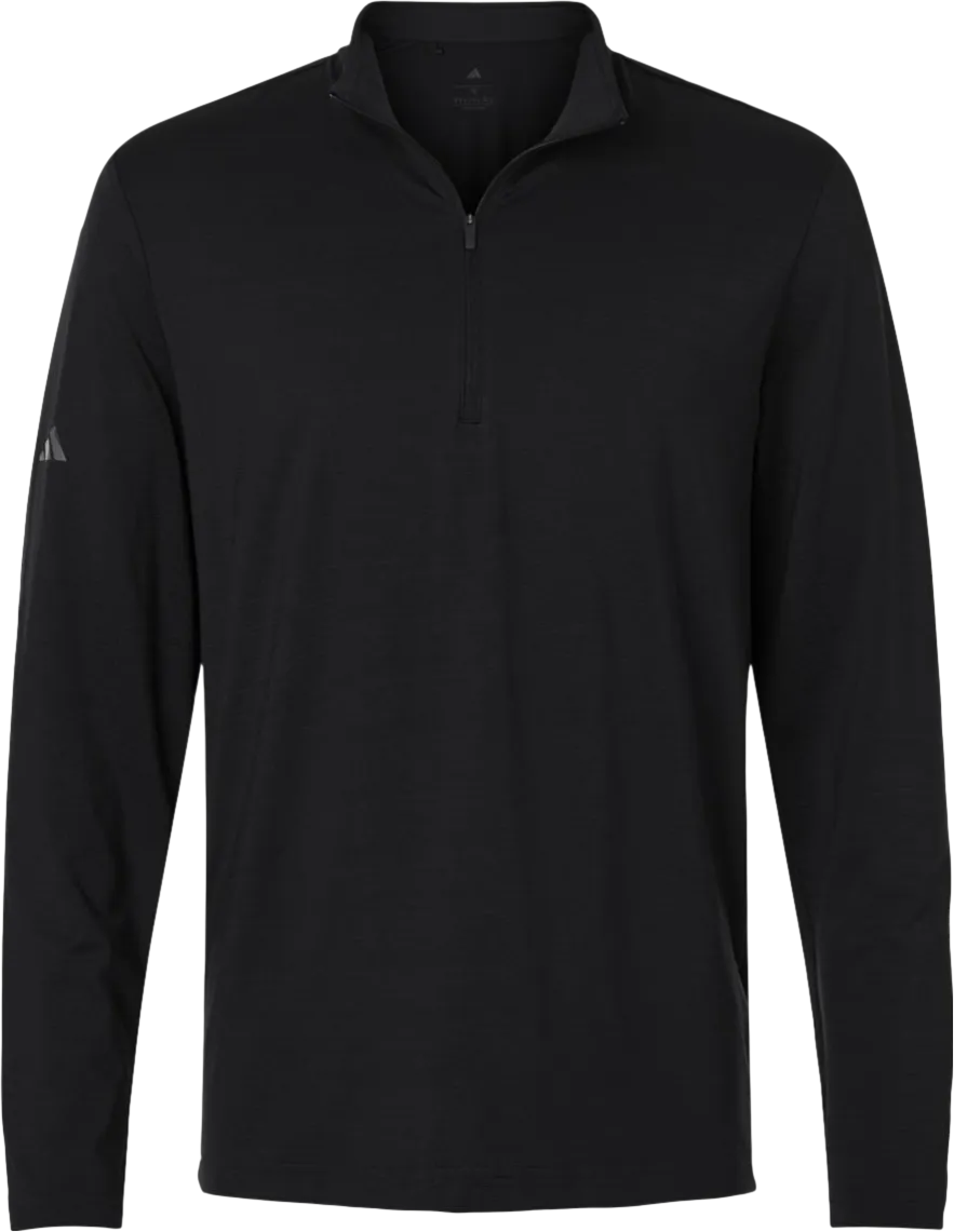 Adidas Men's Textured Stripe Quarter-Zip Pullover