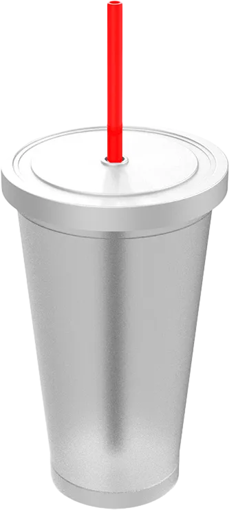 Juice Cup with Lid and Straw
