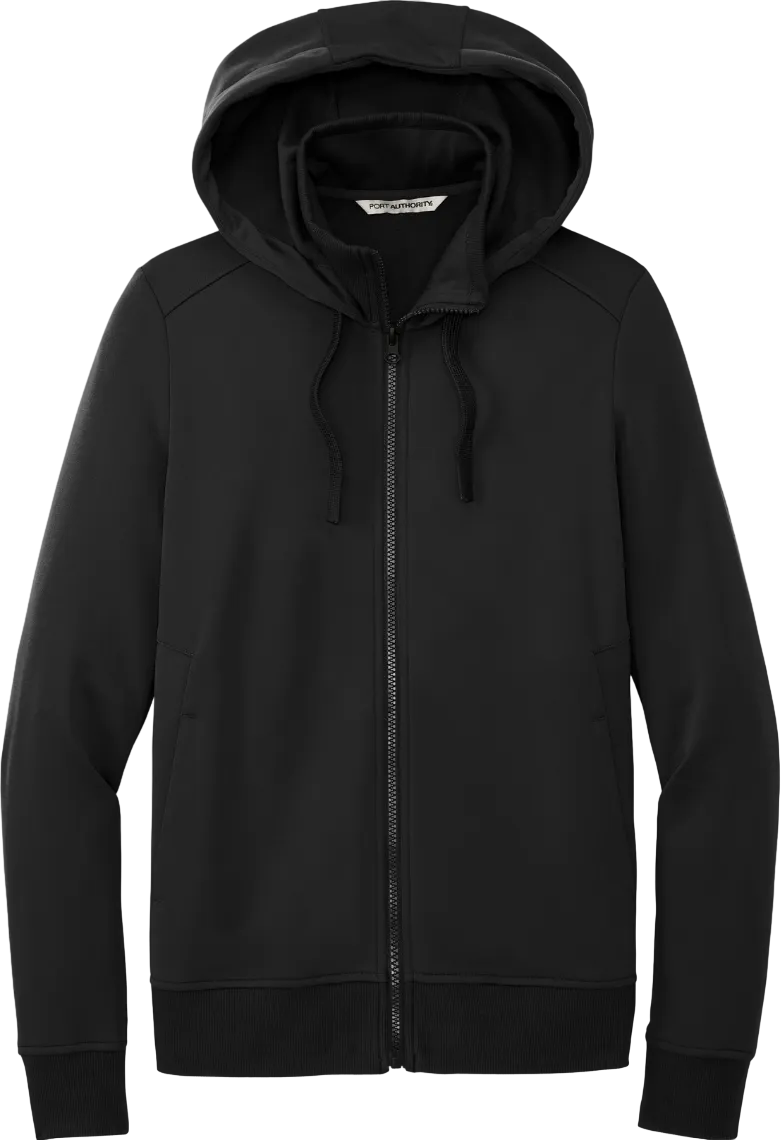 Ladies Smooth Fleece Hooded Jacket