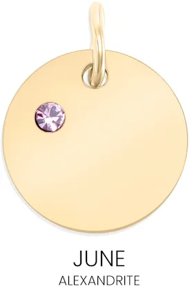 Birthstone Circle Charm