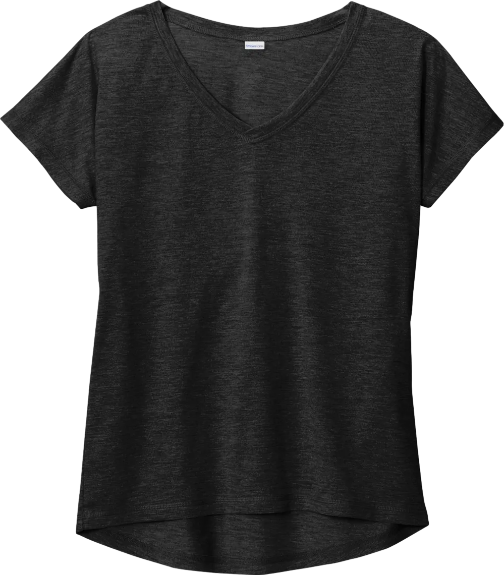 Ladies PosiCharge Tri-Blend Wicking Dolman Tee