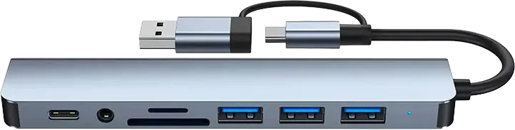 8-in-1 Ultra Slim Multiport Hub