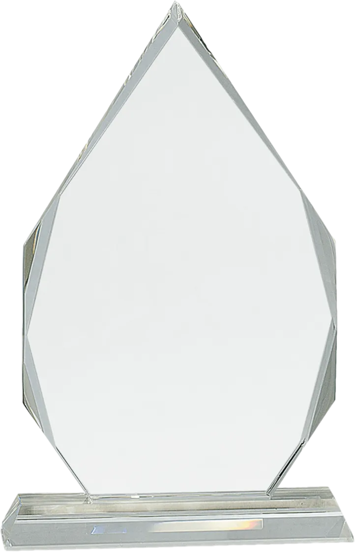 10 1/2" Diamond Crystal on Clear Pedestal Base