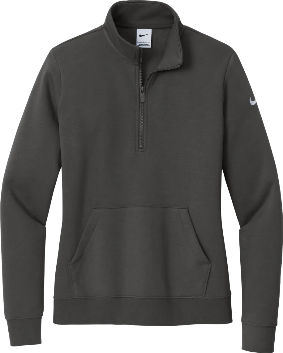 Ladies Club Fleece Sleeve Swoosh 1/2-Zip