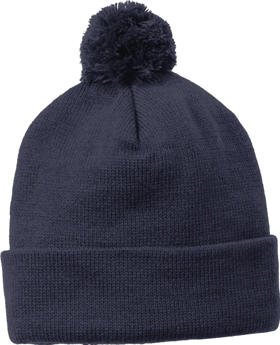 Solid Pom Pom Beanie