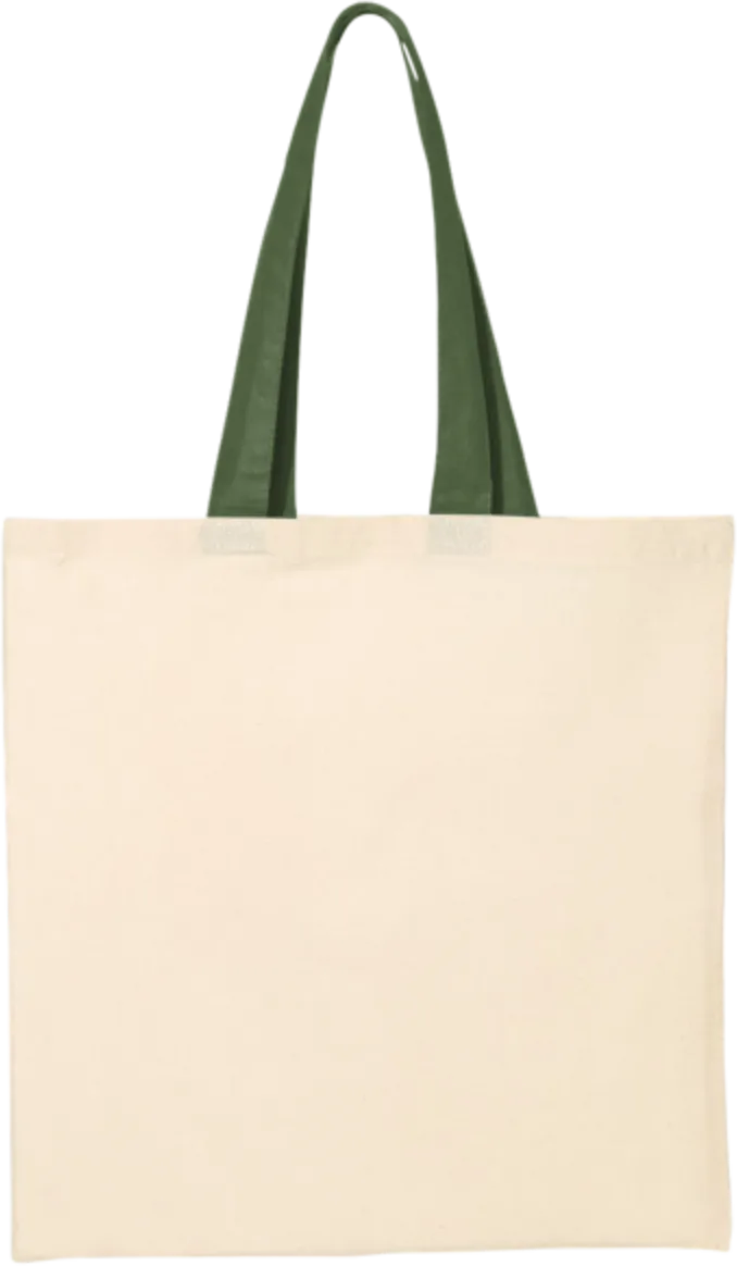 Economical Tote with Contrast-Color Handles