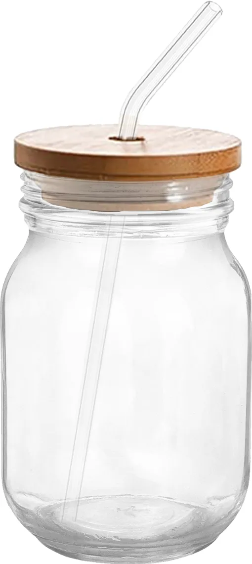 16 oz. Sipper Glass with Straw
