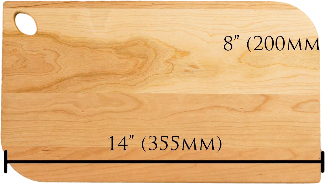 Maple Charcuterie / Serving Board - 8"x14" with Cutout