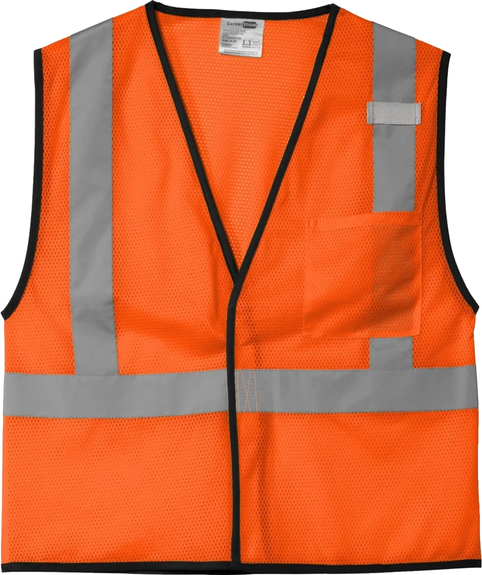 ANSI 107 Class 2 Economy Mesh One-Pocket Vest