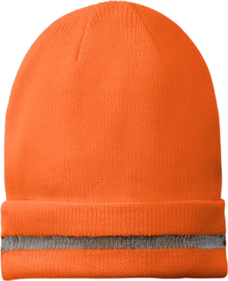 Enhanced Visibility Beanie with Reflective Stripe