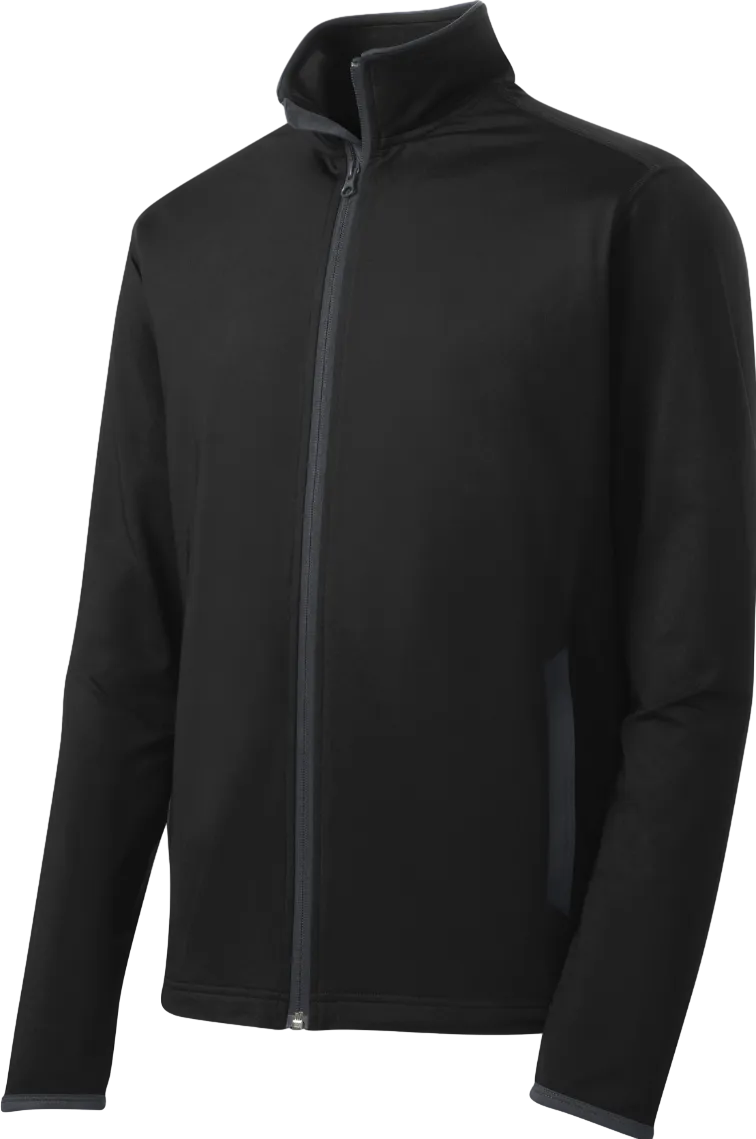 Sport-Wick Stretch Contrast Full-Zip Jacket