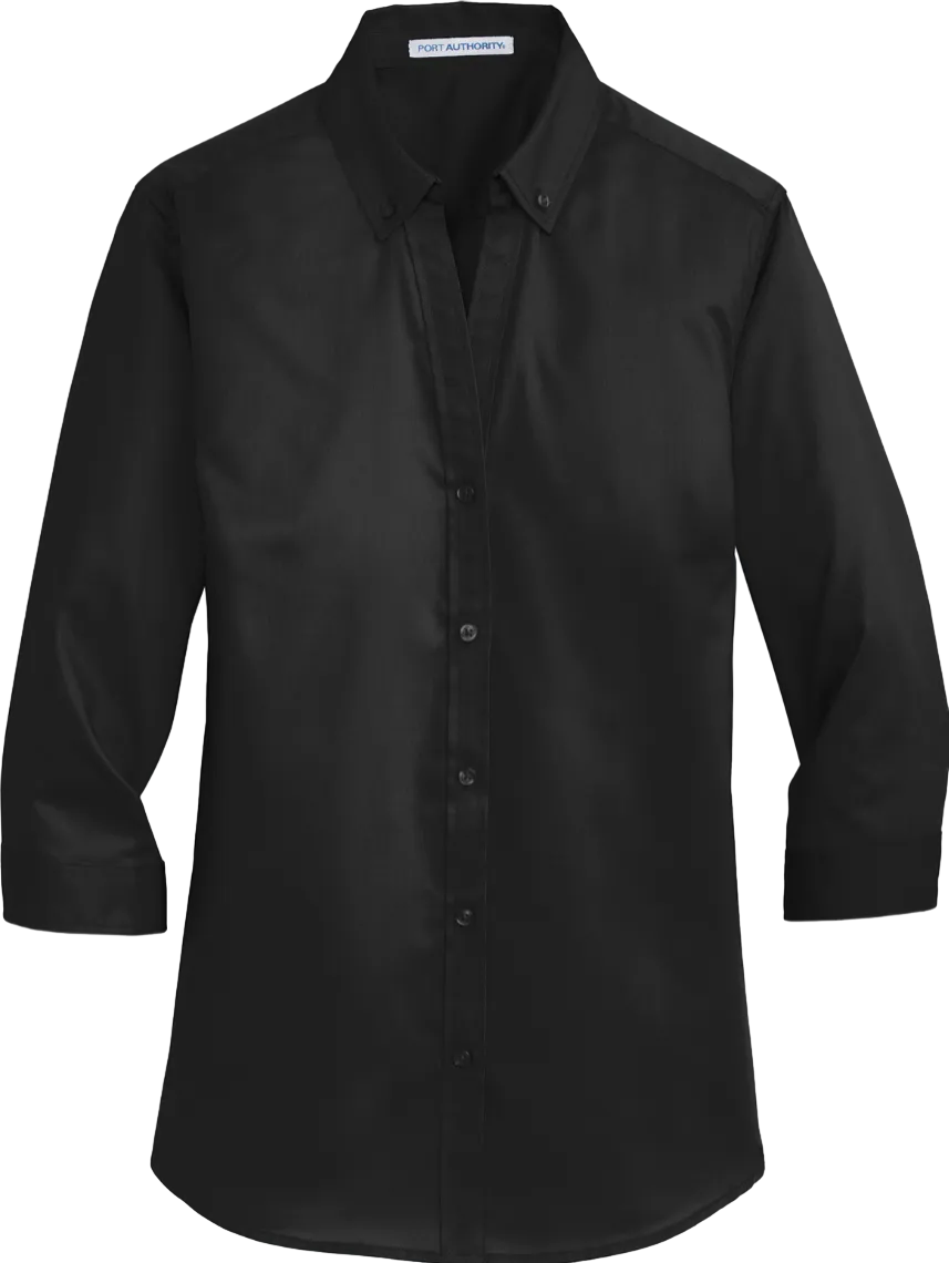 Ladies 3/4-Sleeve SuperPro Twill Shirt