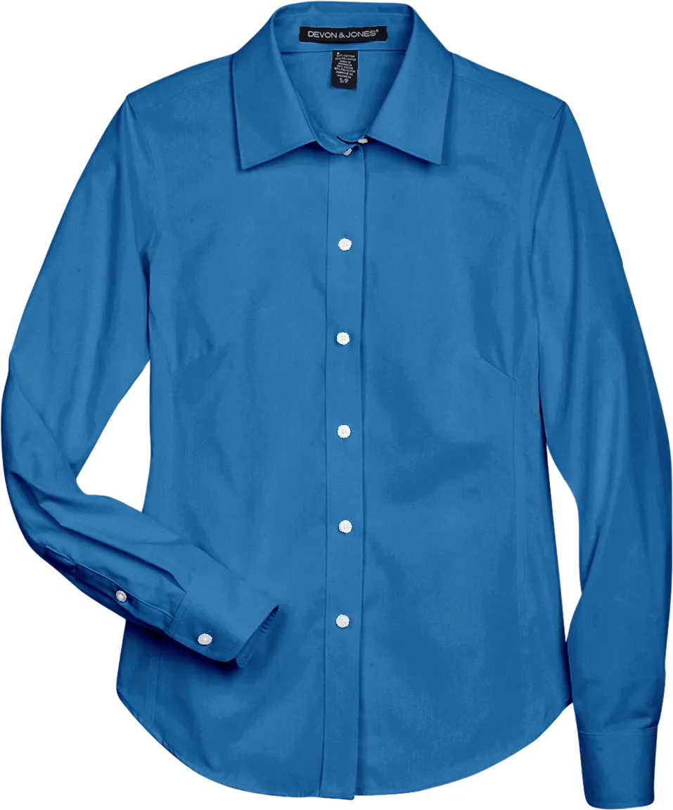 Ladies' Crown Collection Solid Oxford Woven Shirt