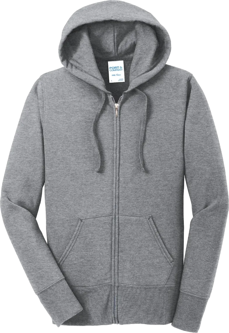 Ladies Core Fleece Full-Zip Hooded Sweatshirt