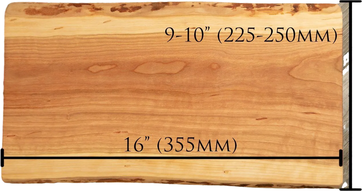 Live-Edge Cherry Artisan Charcuterie/Serving Board - 9"-10" x 16"