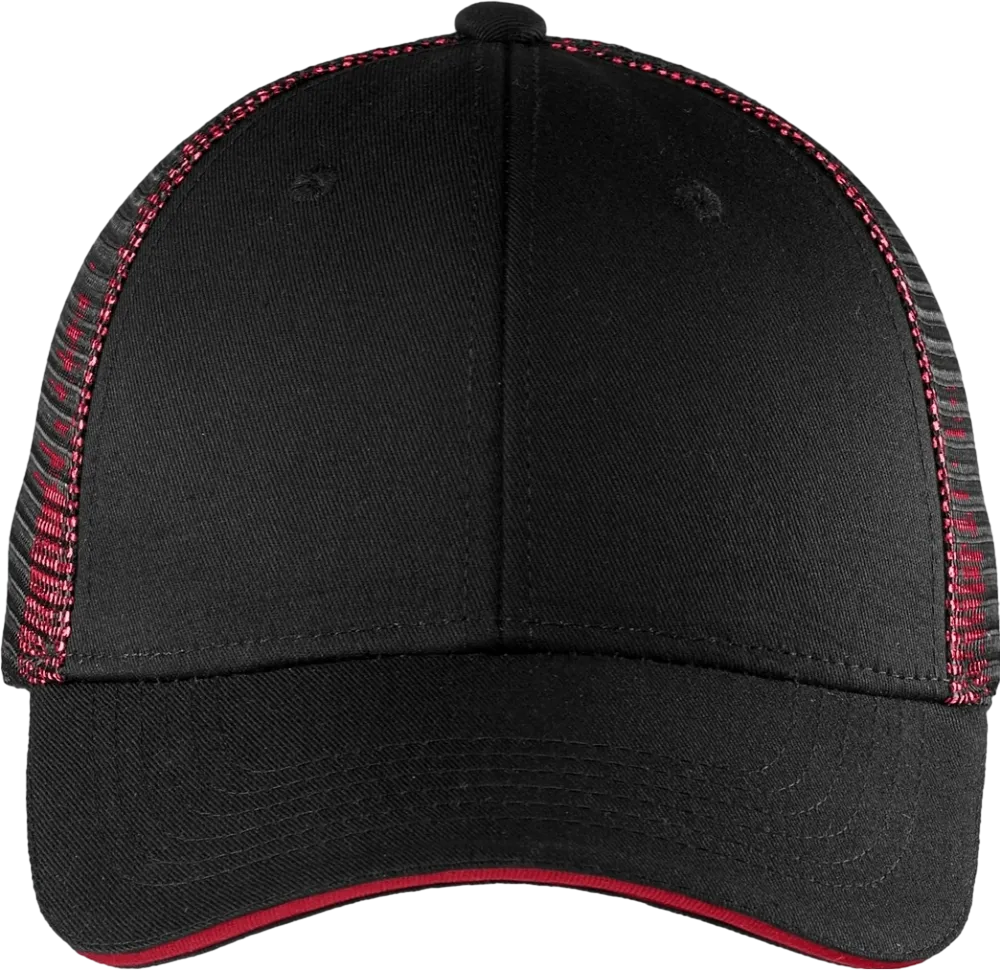 Double Mesh Snapback Sandwich Bill Cap