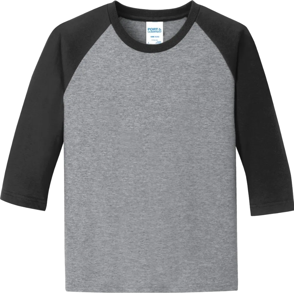 Youth Core Blend 3/4-Sleeve Raglan Tee