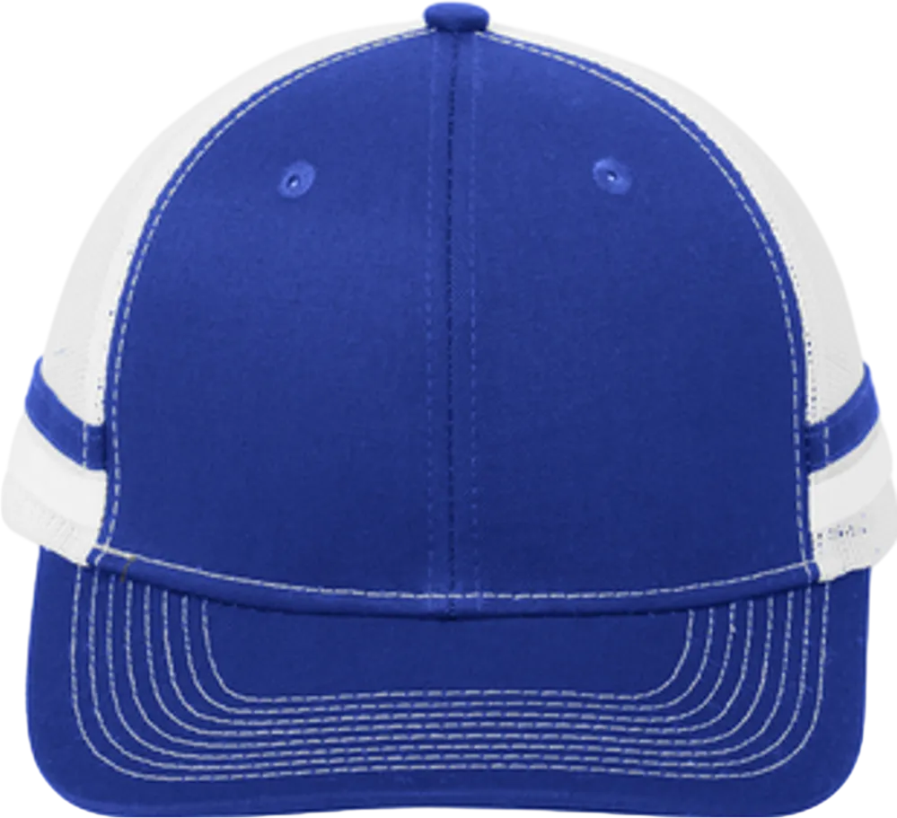 Two-Stripe Snapback Trucker Cap