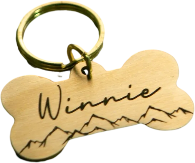 Brass Pet Tag - Bone Shaped