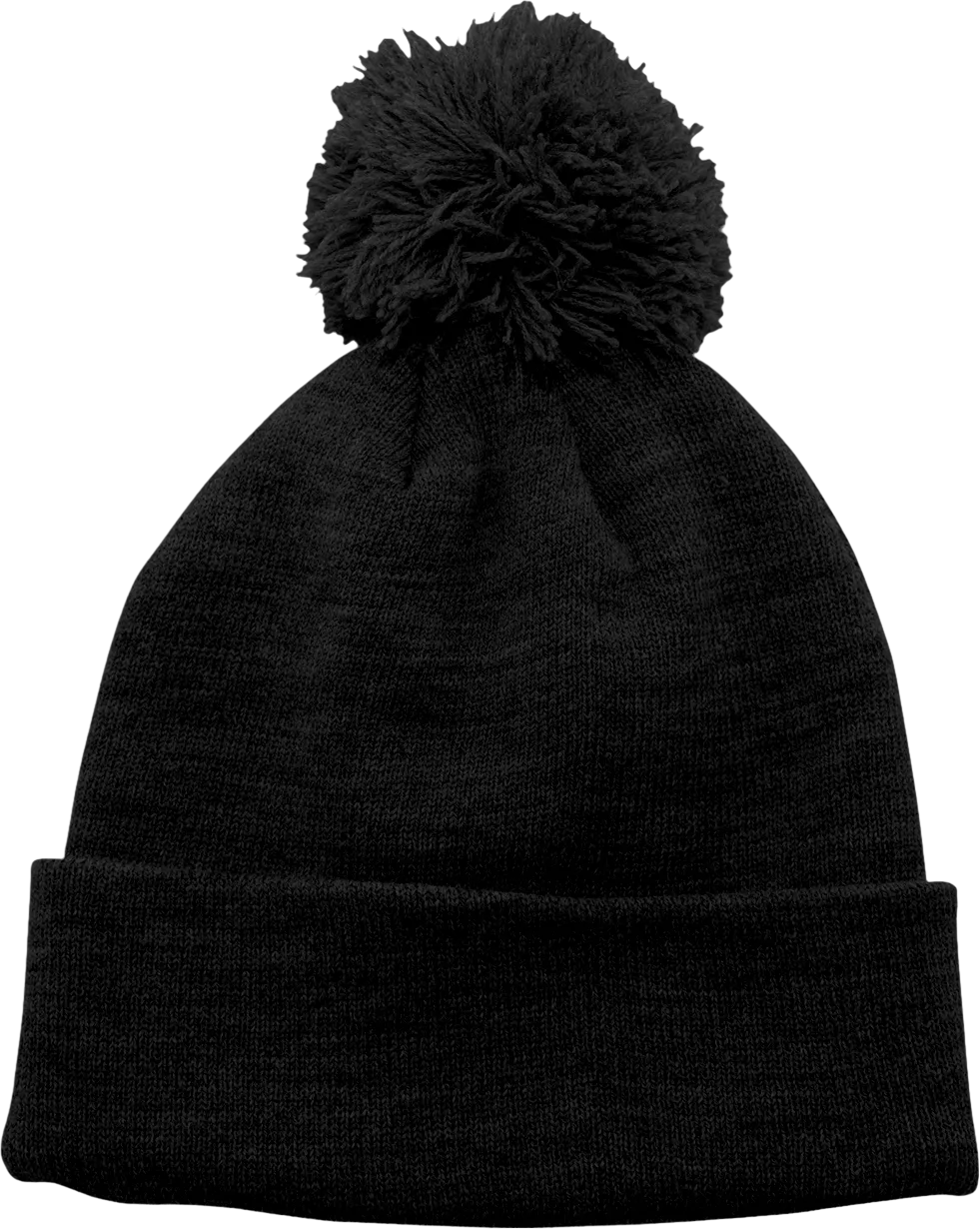 Two Layer Acrylic Knit Pom Beanie