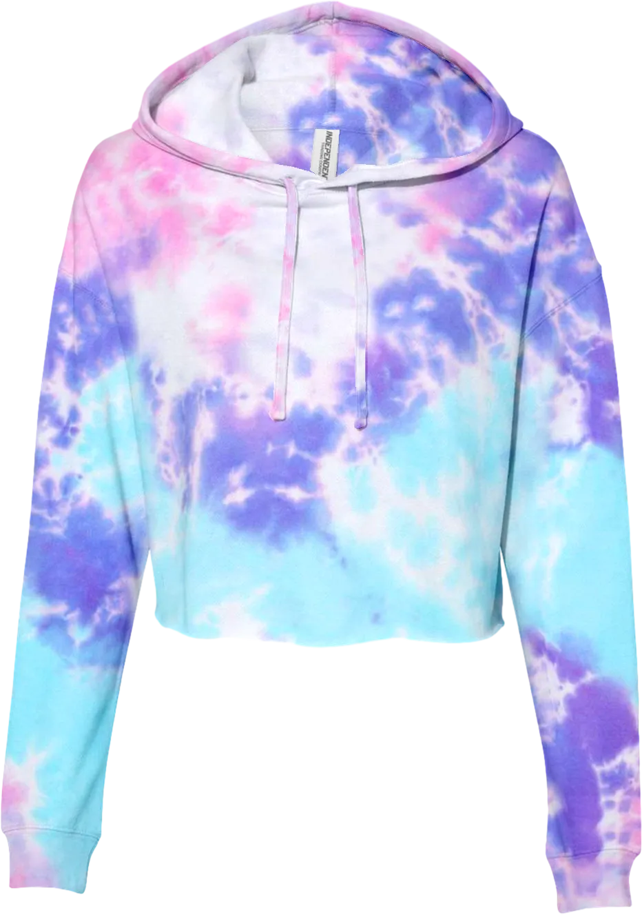 Tie Dye Cropped Hooded Sweatshirt