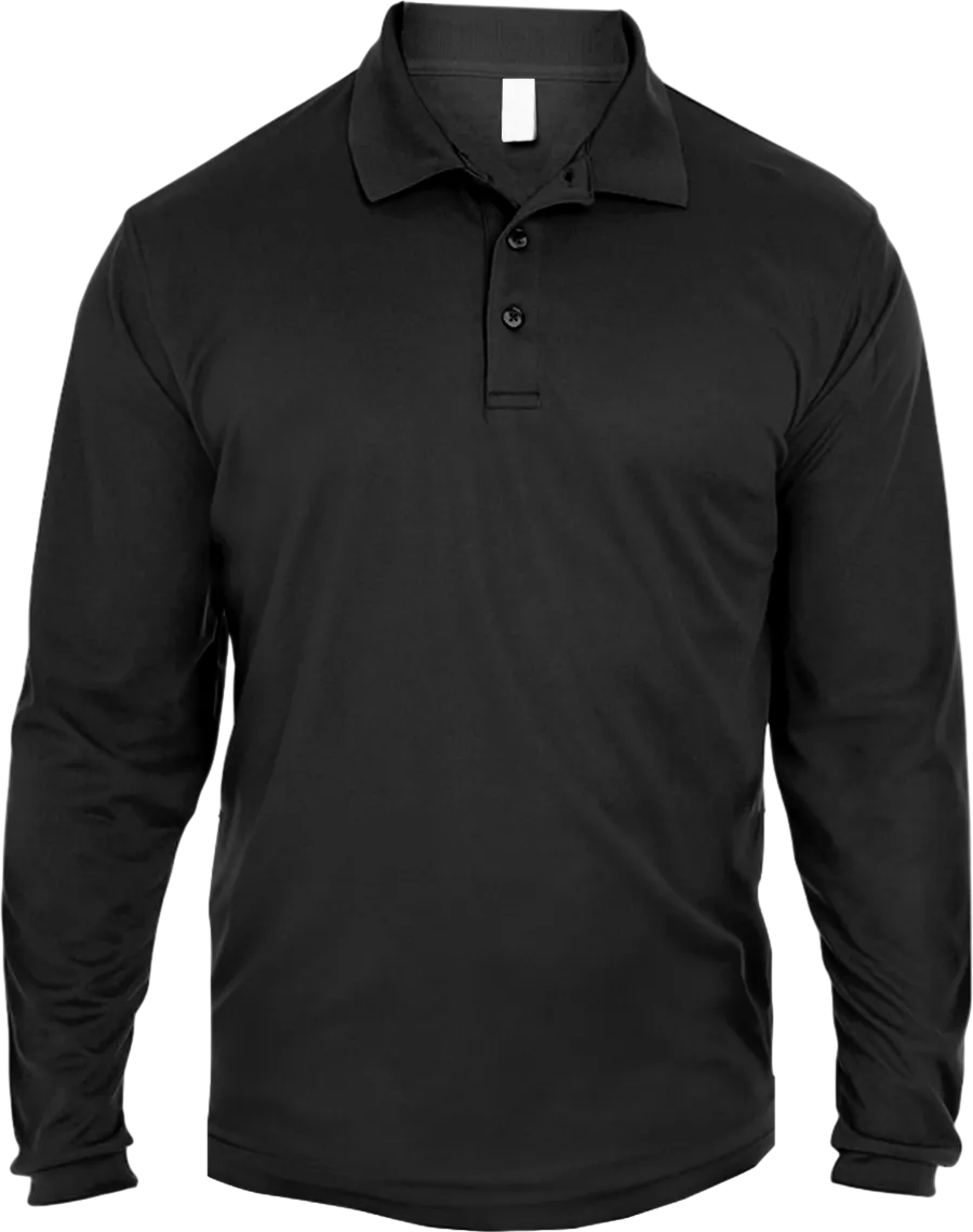 Adult Cool & Dry Long-Sleeve Mesh Piqué Polo