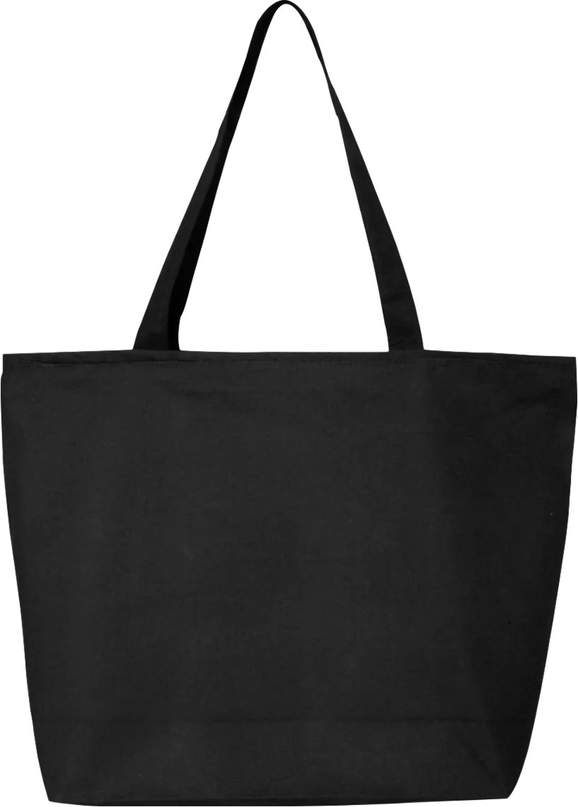 Q-Tees 24.5L Canvas Zippered Tote