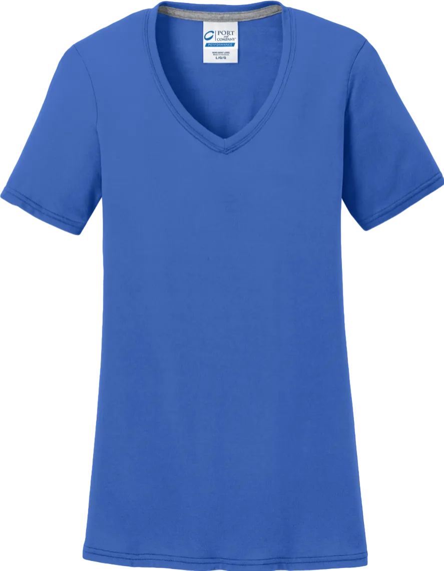 Ladies Performance Blend V-Neck Tee
