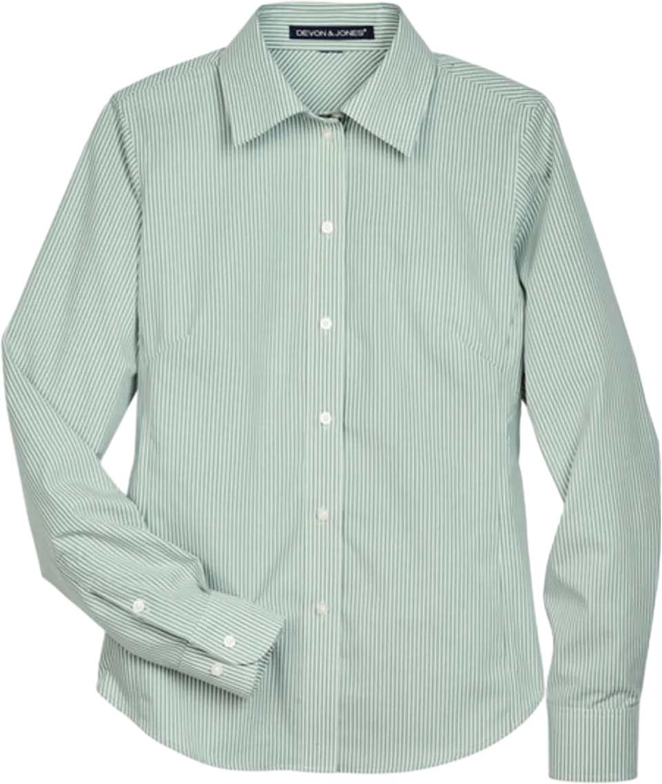 Ladies' Crown Collection Banker Stripe Woven Shirt
