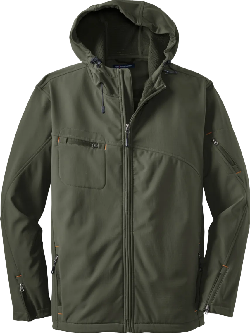 Textured Hooded Soft Shell Jacket