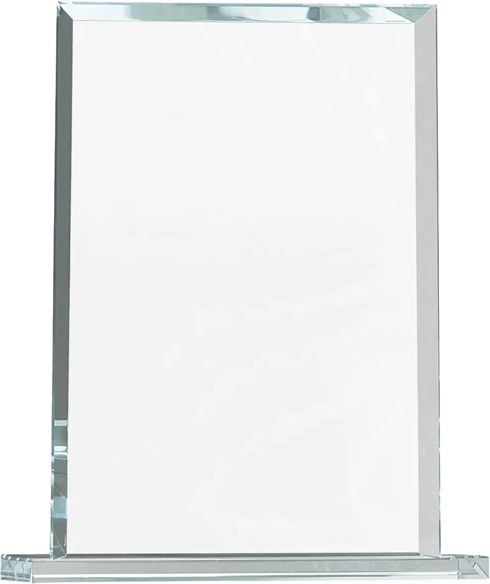 8 1/2" Rectangle Clear Glass Award