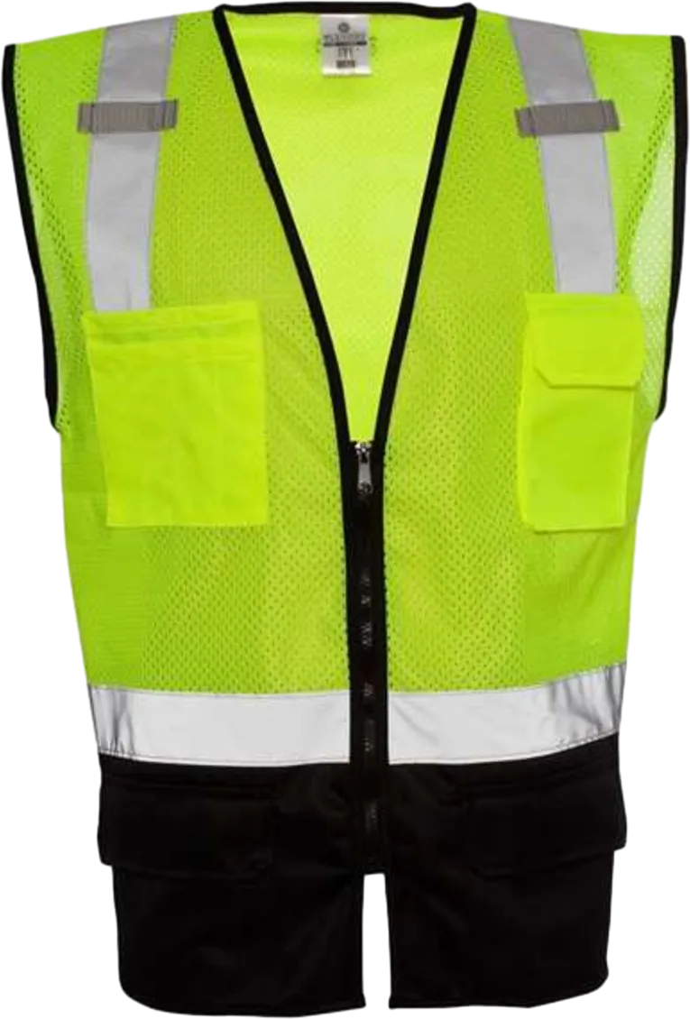 Black Bottom Mesh Class 2 Vest