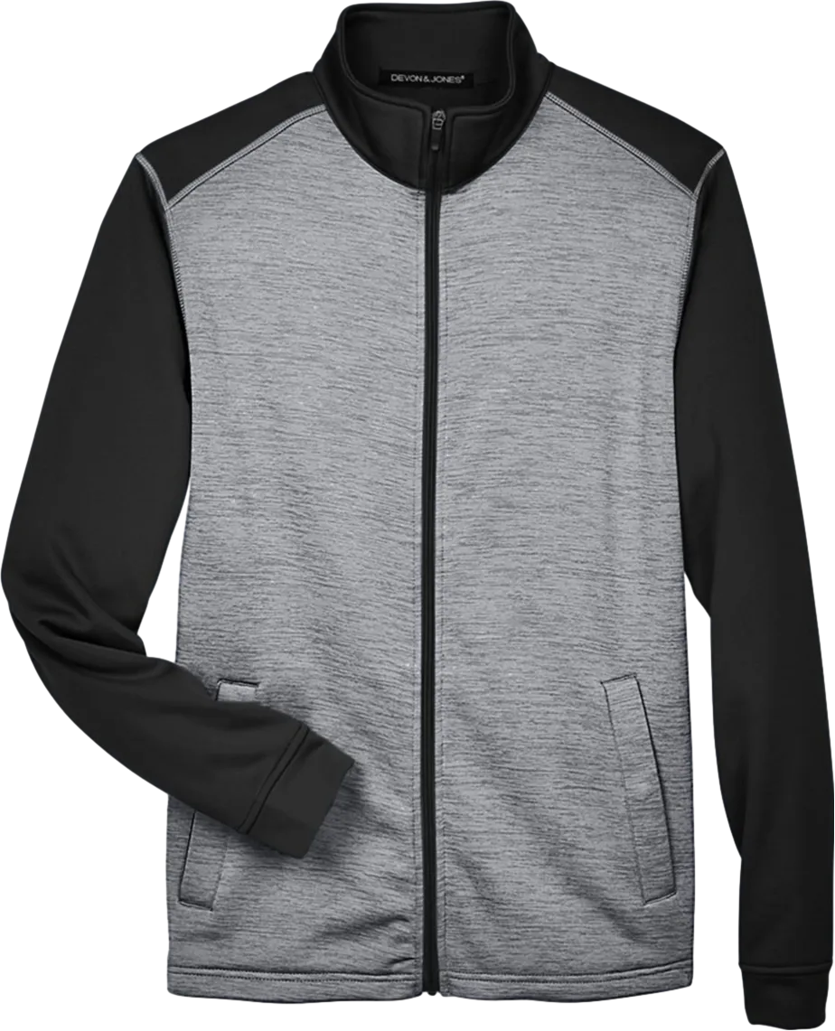 Men's Newbury Colorblock Mélange Fleece Full-Zip Jacket