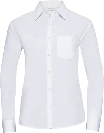 Women's Long Sleeve Polycotton Easycare Poplin Shirt