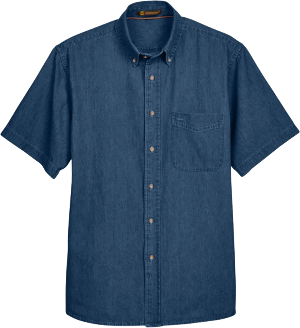 Men's Short-Sleeve Denim Shirt