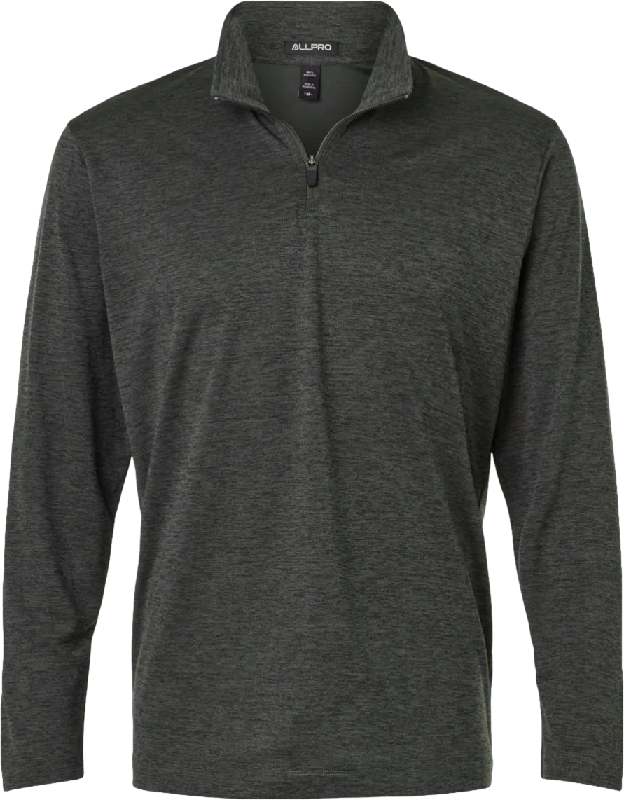 AllPro Men's Pro-Lock Performance Mélange Quarter-Zip Pullover