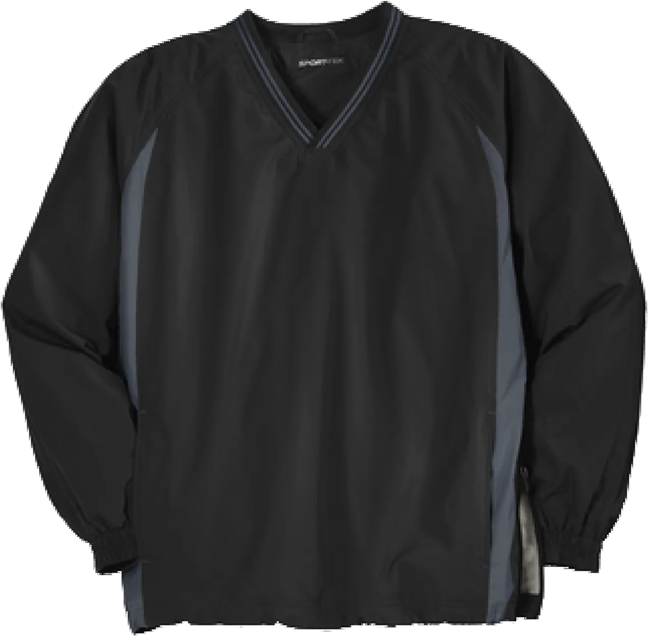 Tipped V-Neck Raglan Wind Shirt