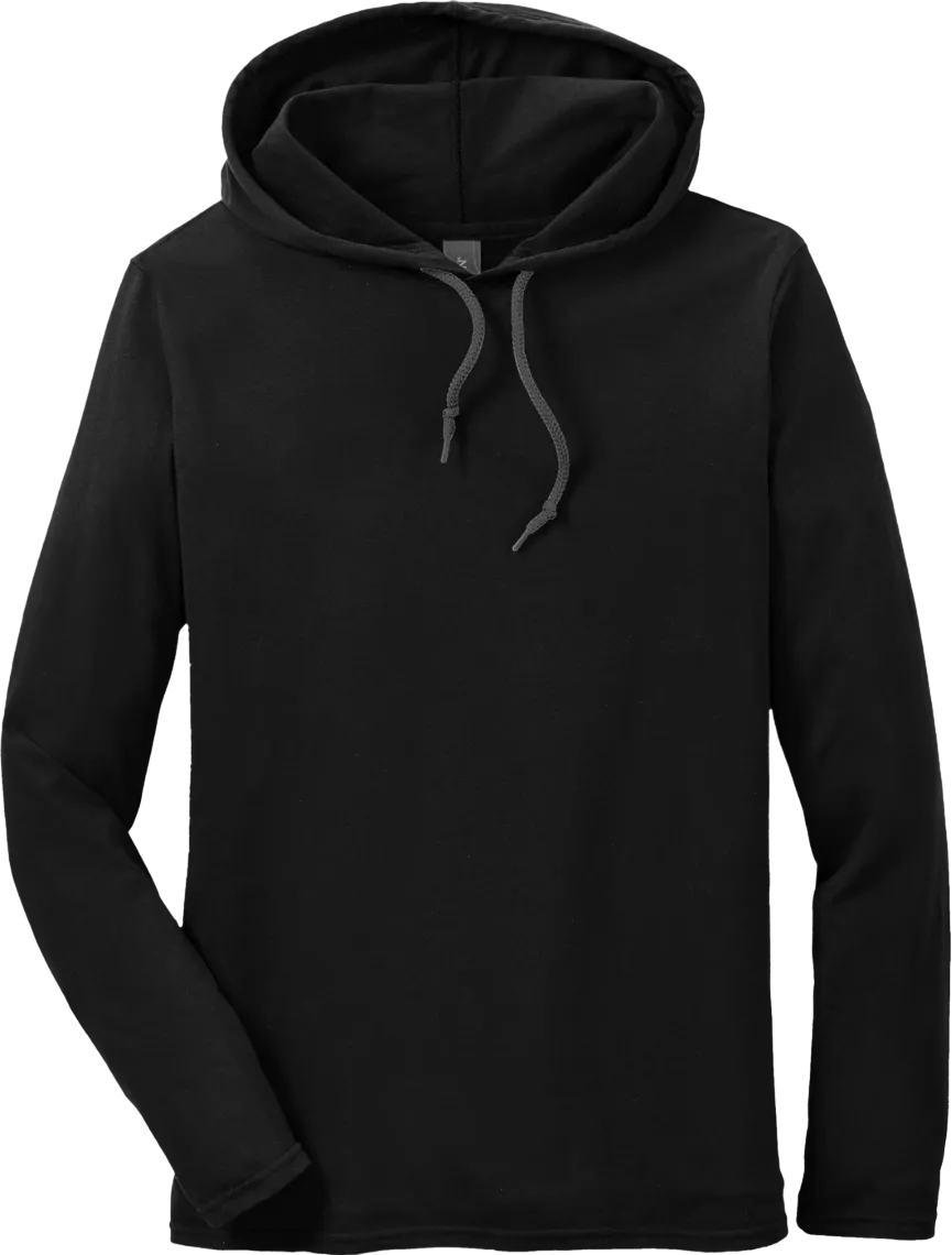 100% Ring-Spun Cotton Long Sleeve Hooded T-Shirt