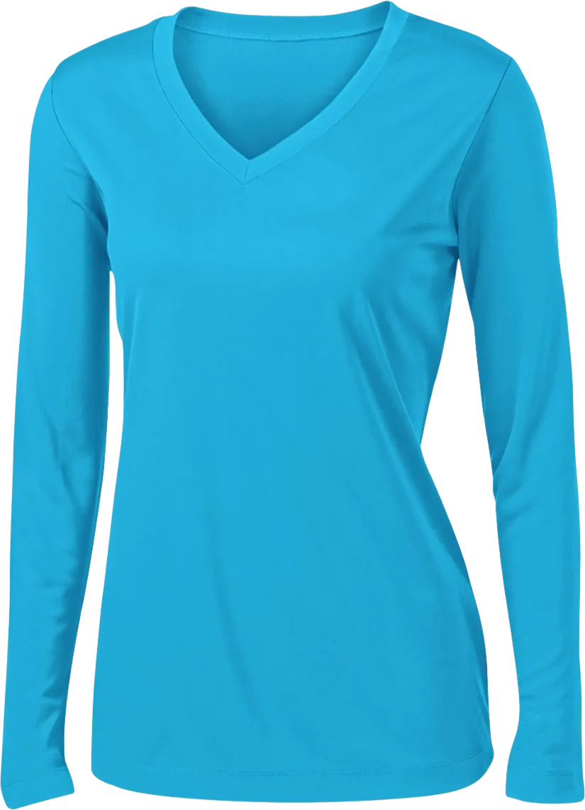 Ladies PosiCharge Competitor Long Sleeve V-Neck Tee