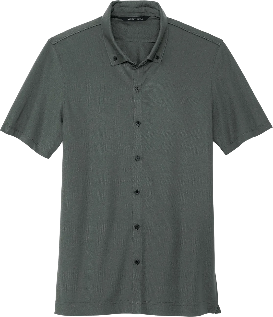 Stretch Pique Full-Button Polo