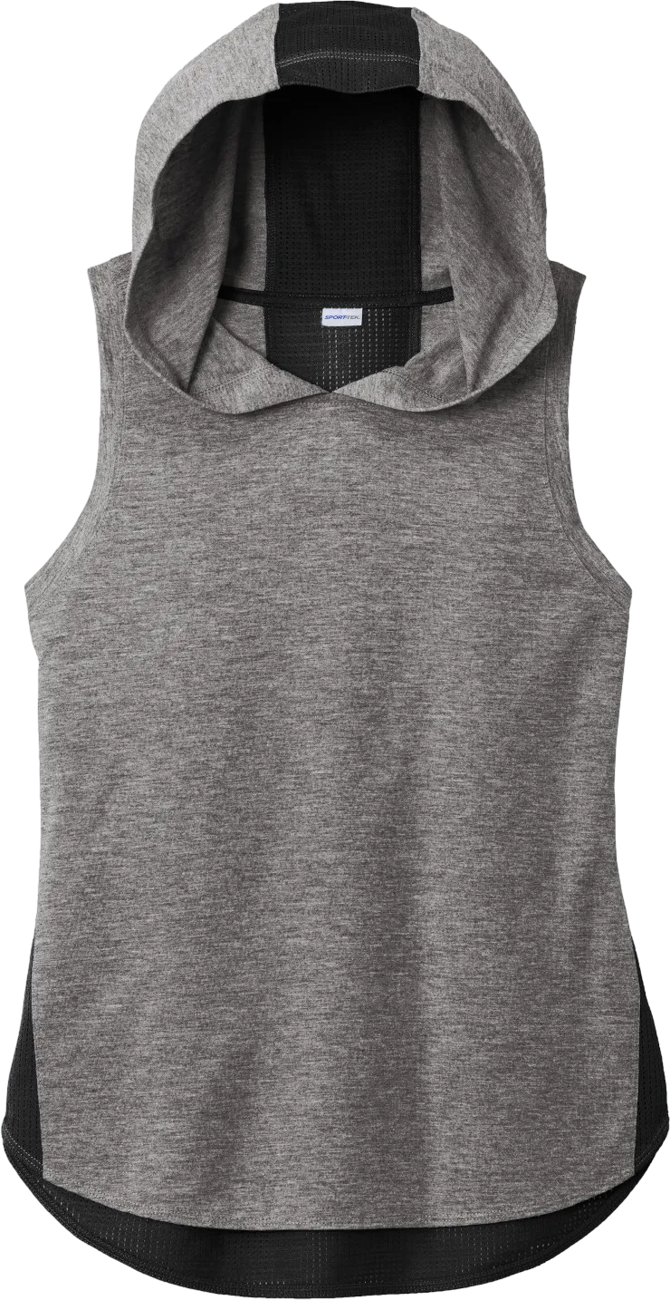 Ladies PosiCharge Tri-Blend Wicking Draft Hoodie Tank