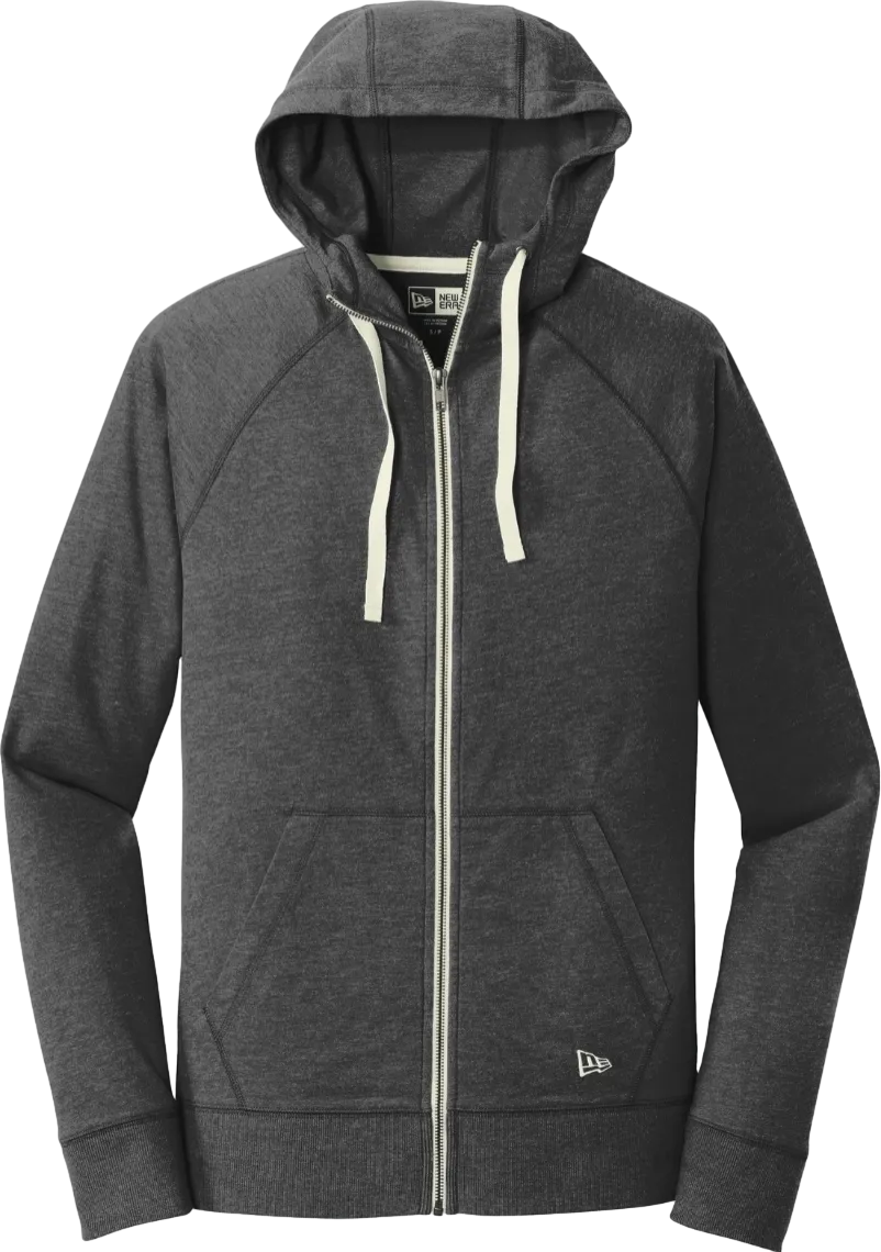 Sueded Cotton Blend Full-Zip Hoodie