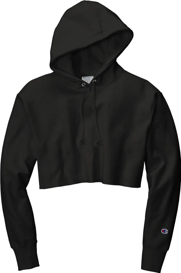 Women's Reverse Weave Cropped Cut-Off Hooded Sweatshirt