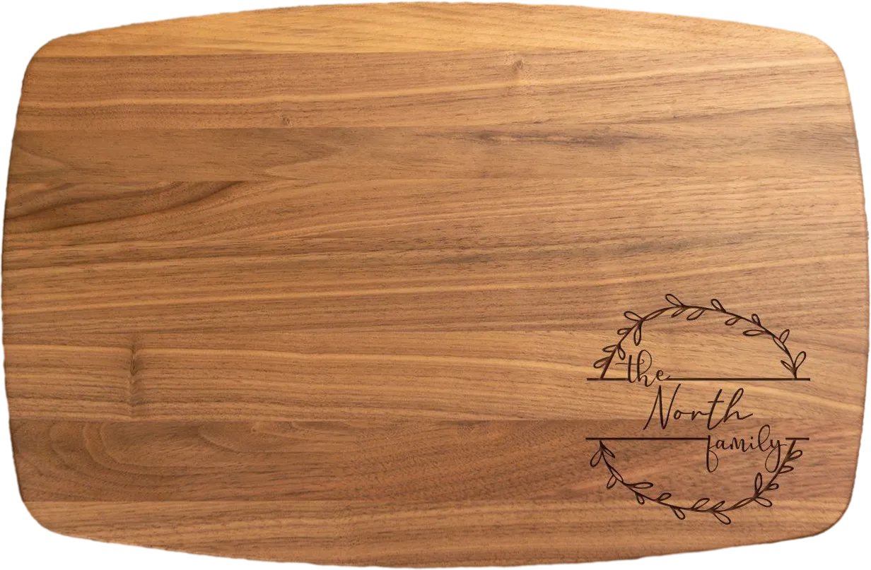 Walnut Charcuterie/Serving board - 10.5"x16" Arched