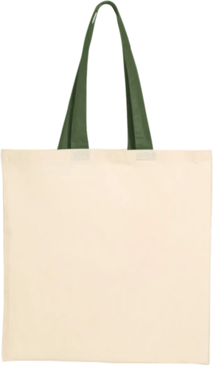 Economical Tote with Contrast-Color Handles