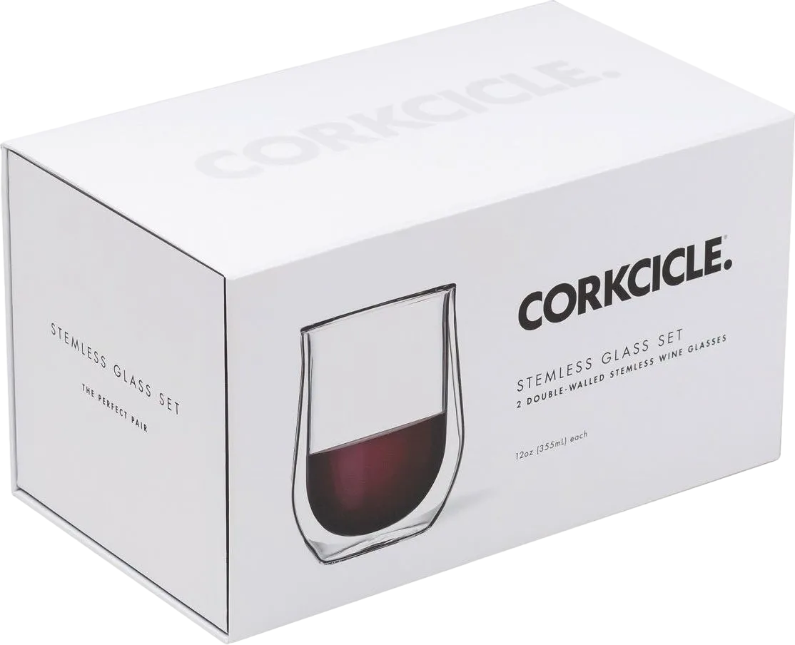 Stemless Glass Set 12 oz (2 Pieces)
